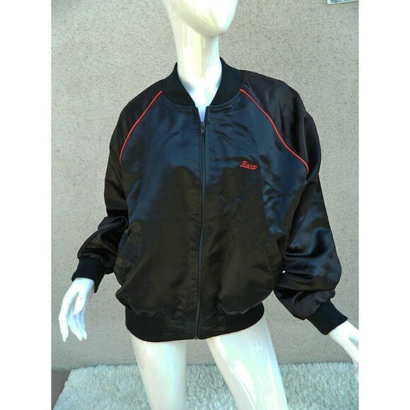 High Five Satin Bomber Movie Studio Monogram Sz L - Picture 3 of 7